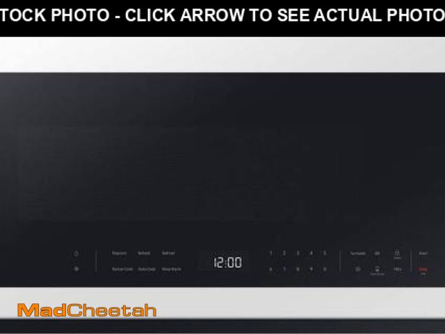 Lot 74-12146504 - Bespoke Smart 2.1 cu. ft. White Glass 1000-Watt Over-the-Range Microwave with Auto Connectivity and ...