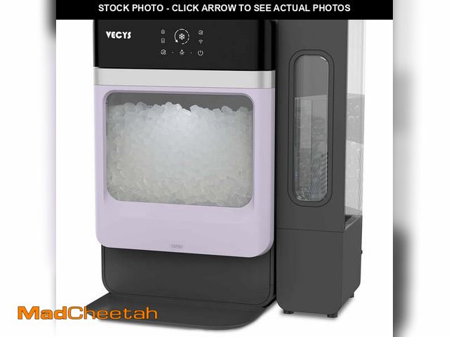 Lot 74-12799561 - VECYS Nugget Ice Maker with Steel Trim, 33LBS/Day Self-Cleaning - USED