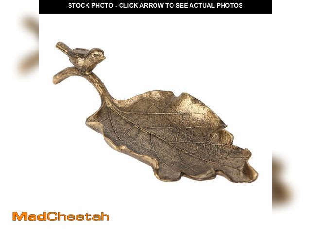 Lot 74-14211849 - NIKKY HOME Jewelry Organizer, Vintage Bronze Leaf Shaped Ring Holder, Trinket Dish Vanity Tray for D...