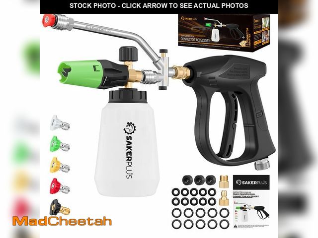 Lot 74-14213200 - SakerPlus Foam Cannon Dual Connector Accessory,Pressure Washer Gun with Foam Cannon,1/4 Inch Quick C...