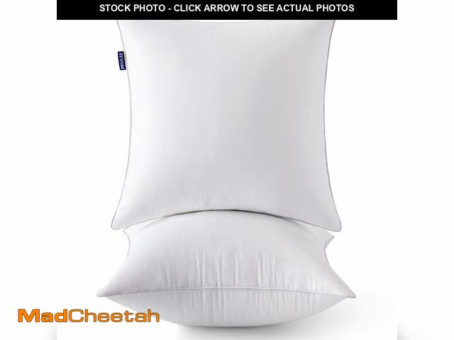 Lot 74-12714893 - MIULEE 20 x 20 Pillow Inserts (Set of 2) -Throw Pillows for Couch Sofa with 100% Cotton Covers - UNU...
