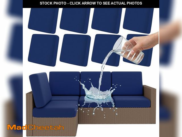 Lot 74-14272430 - Smiry Waterproof Patio Cushion Covers, Stretch Outdoor Couch Slipcovers Replacement Washable Furnitu...