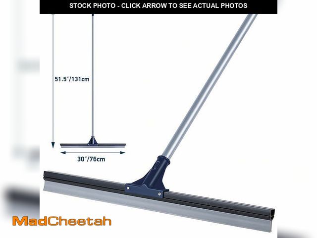 Lot 74-14436751 - DSV Standard Floor Squeegee, 30" Large Broom, Heavy Duty Squeegee for Tile Floor, 51.5" Handle - UNU...