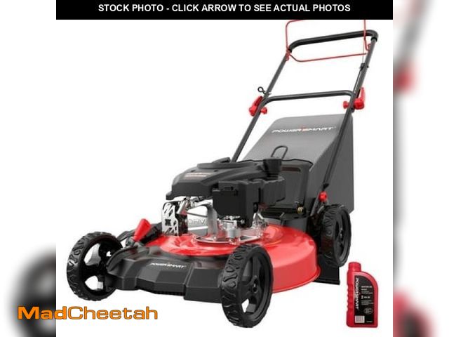 Lot 74-12358643 - PowerSmart 21  170cc Gas Self-Propelled Lawn Mower  with 6-Position Height Adjustment - USED