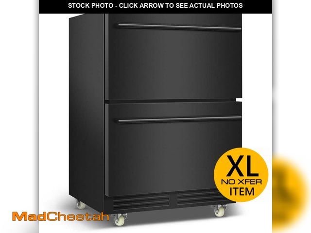 Lot 74-12691637 - Nipus 23.42 in. 250 Plus Cans Dual Zone Beverage Refrigerator 2-Drawer Built-in Beverage Cooler in B...