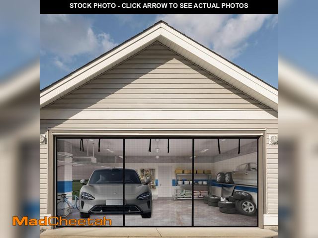 Lot 74-12306038 - eletecpro Magnetic Garage Screen Door for 2 Car Garage 16x7 Ft, Sturdy Heavy Duty Fiberglass Mesh Do...