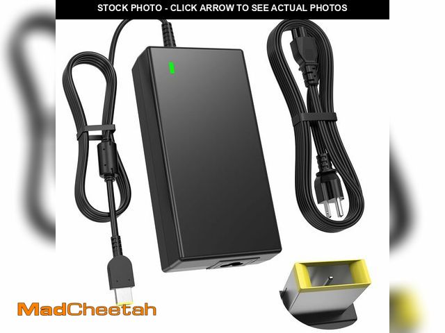 Lot 74-14296846 - Fancy Buying 170W Compatible with Lenovo Loq Laptop Charger - Yellow Slim Tip Power Adapter Short-Ci...
