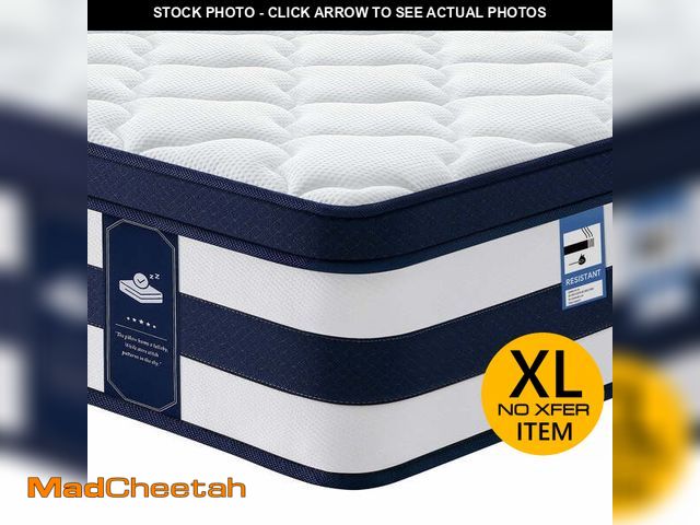 Lot 74-13776233 - Finslpt King Size Mattress 14 Inch, Gel Memory Foam Sprung Hybrid Mattress, Cooling and Pressure Rel...