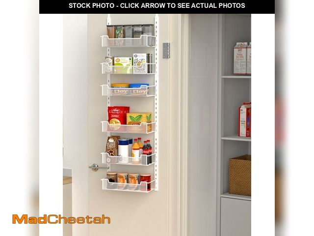 Lot 74-12979539 - VyGrow 12.3" W Narrow Over the Door Pantry Organizer, 6-Tier Over the Door Organizer with Adjustable...