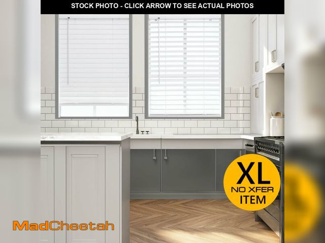 Lot 74-12571205 - DEZ FURNISHINGS 2" Cordless Flat Slat Venetian Blind, 72" W x 48" H, White - UNUSED