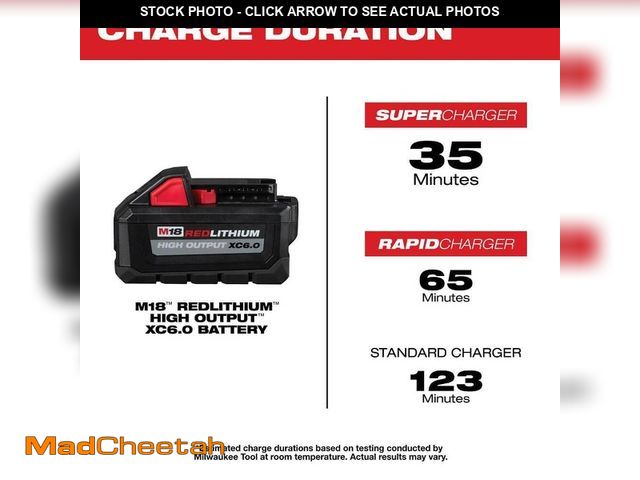 Lot 74-12792445 - Milwaukee M18 18-Volt Lithium-Ion High Output Battery Pack 6.0Ah - USED