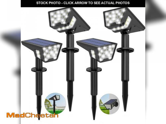 Lot 74-12121139 - Solar Spot Lights Outdoor Waterproof IP67, Solar Powered Lights Outdoor with 53 LED &amp; 3 Modes, L...