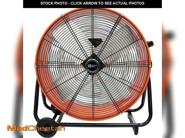Lot 74-12558298 - Commercial Electric 24 in. 2-Speed Heavy Duty Tilt Drum Fan - UNUSED