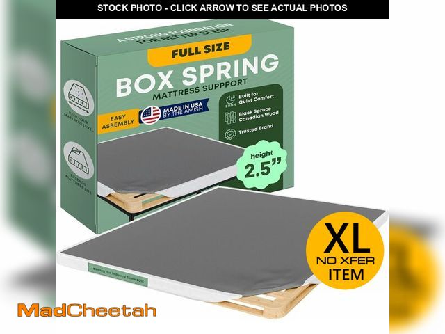 Lot 74-12899514 - Greaton, 2.5Ã¢â¬Â Full Size Box Spring Only for Full Size Bed Ã¢â¬â Amish-Made in The USA Ã¢â¬...