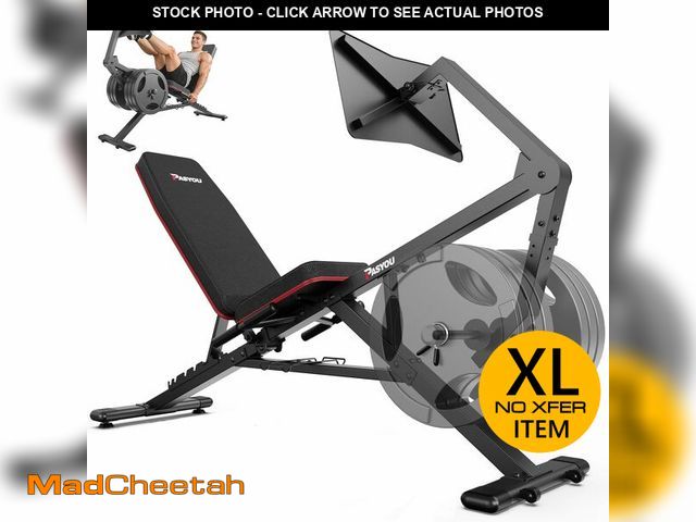 Lot 74-13935069 - PASYOU Leg Press Machine for Home Gym Ã¢â¬â Adjustable Foot Plate Weight Bench with Leg Extension...