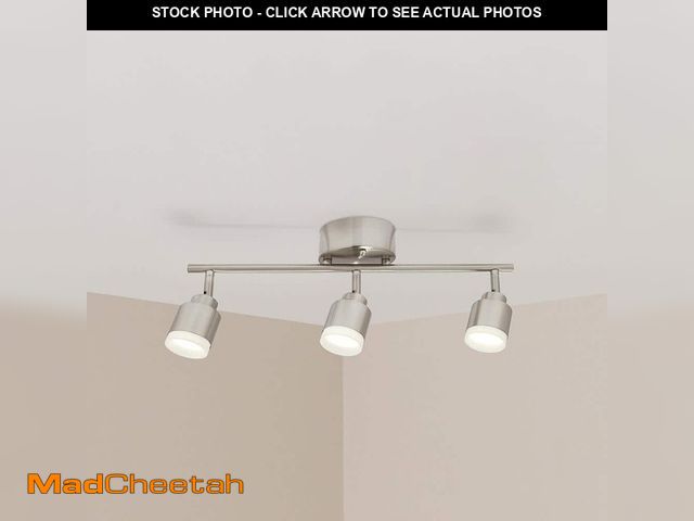 Lot 74-12557279 - Hampton Bay 19 in. 3-Light Brushed Steel Integrated LED Track Lighting Kit - UNUSED