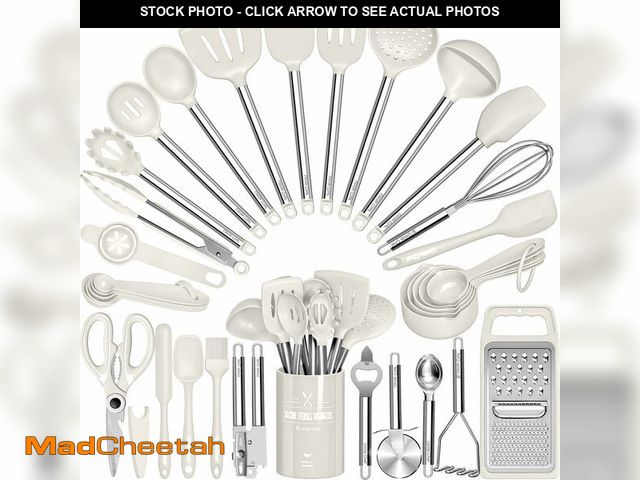Lot 74-14477559 - Kitchen Utensils Set-Umite Chef 34 Pcs Silicone Cooking Utensils Set for Nonstick Cookware-Silicone ...