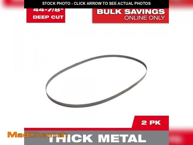 Lot 74-12086910 - Milwaukee 44-7/8 in. 10/14 TPI Deep Cut Portable Bi-Metal Band Saw Blades (2-Pack) For M18 FUEL/Cord...