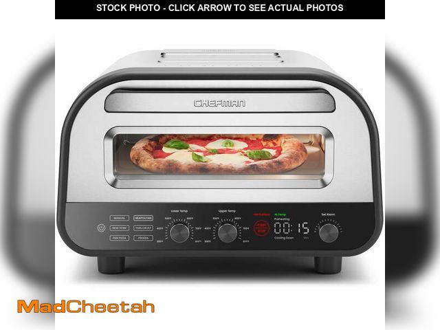 Lot 74-13682853 - Chefman High Heat Indoor Electric Pizza Oven - Makes 12 Inch Pizzas, 800Â°F Max Temp - Stainless Ste...