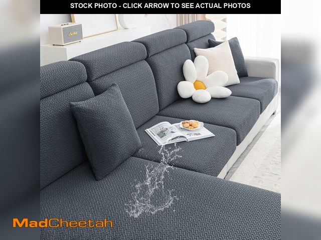 Lot 74-13548511 - Smiry Waterproof Couch Cushion Covers, Stretch Jacquard Thick Sofa Cushion Covers, Washable Seat Sli...