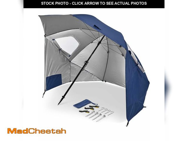 Lot 74-14612051 - Sport-Brella Premiere XL 9-Foot Umbrella - Heavy-duty 1.25" Center Pole &amp; Twist Handle Auger - U...