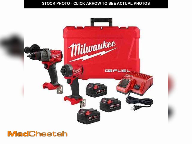 Lot 74-13135803 - Milwaukee M18 FUEL 18- V Lithium-Ion Brushless Cordless Hammer Drill and Impact Driver Combo Kit (2-...