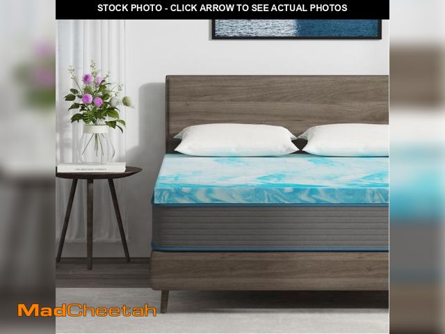 Lot 74-12487184 - EGOHOME Twin Mattress Topper, 2 inch Cooling Memory Foam Mattress Topper - UNUSED