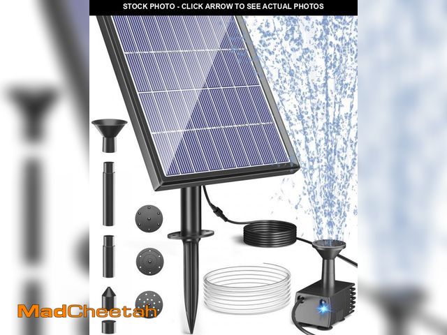 Lot 74-12304153 - Biling Solar Fountain for Bird Bath with Water Pump Kit, 4.5 W 48 GPH Solar Water Pump with 4ft Tubi...