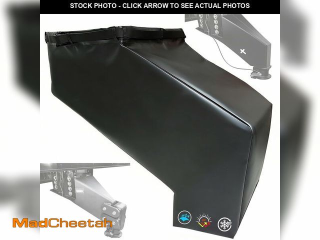 Lot 74-14377364 - 5th Wheel to Gooseneck Hitch Cover, Heavy Duty Black Matte Scrim Fabric - USED