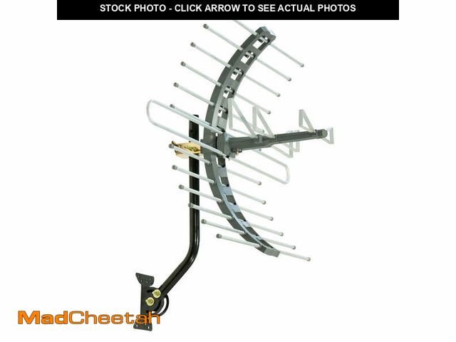 Lot 74-12858663 - General Electric Outdoor HDTV Antenna, 70-mile Range, VHF 1080P 4K, Black - UNUSED