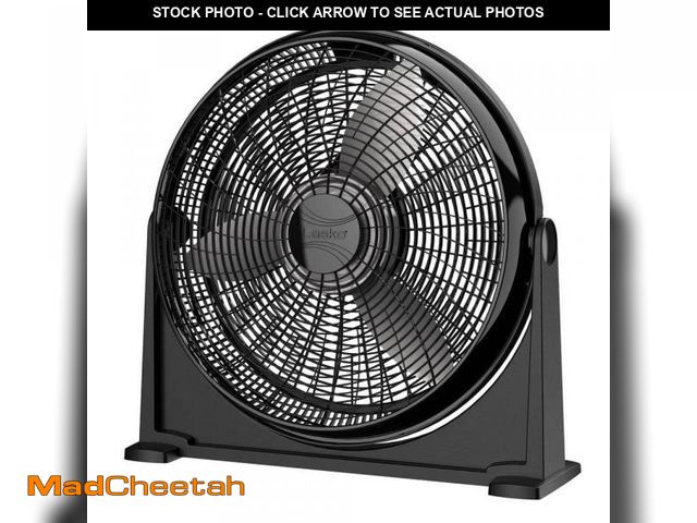 Lot 74-12424761 - Lasko 20 in. 3 Speed Air Circulator Floor Fan for Home in Black with Wall Mount Option, Full Range P...