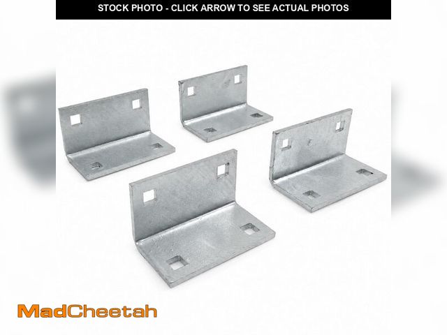 Lot 74-14273884 - Vlaeng Dock Inside Corner Plate 4 Pcs, Stationary Dock Galvanized Steel Inside Corner, 5"x2.75"x2.75...