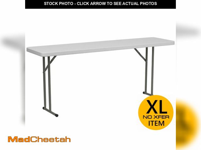 Lot 74-12762744 - Flash Furniture Elon 6' Plastic Folding Training and Event Table, Rectangular Folding Training Table...