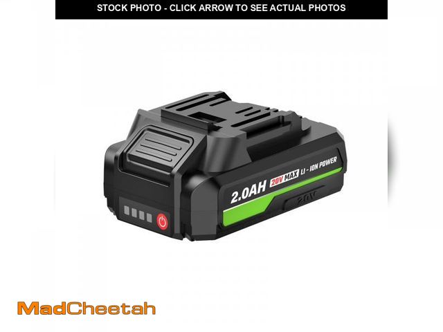 Lot 74-12222068 - VERVEWAVE 20V MAX 2.0 Ah Lithium-Ion Battery-Pack, Rechargeable Battery for RLBBM10 Leaf Blower (ONL...