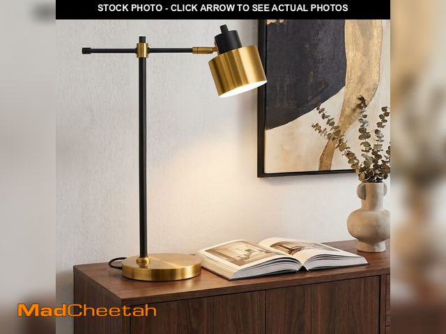 Lot 74-14270950 - OYEARS 22.2" Modern Desk Lamp, Metal Table Lamp with LED Bulb, Adjustable Reading Lamps for Living R...