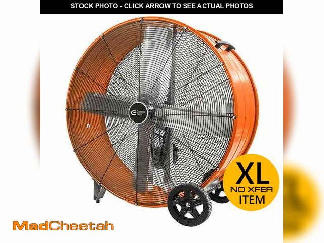 Lot 74-12663236 - Commercial Electric 42 in. Heavy Duty 2-Speed Belt Drive Drum Fan - USED