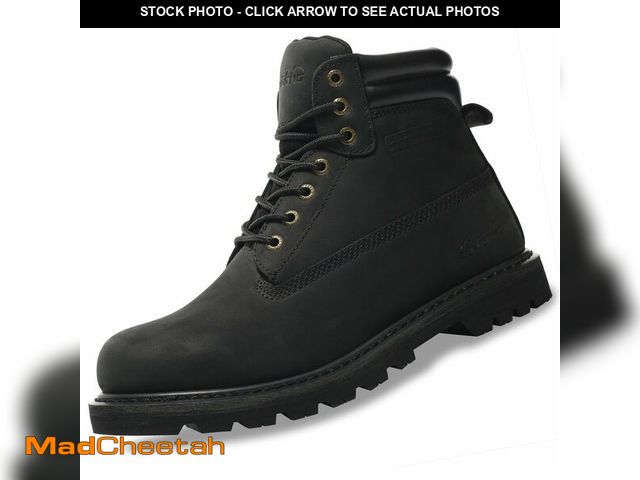 Lot 74-12716765 - SAFETY LOONG Work Boots for Men Soft Toe Non Slip Rubber Sole Comfortable Leather Welt Waterproof Co...