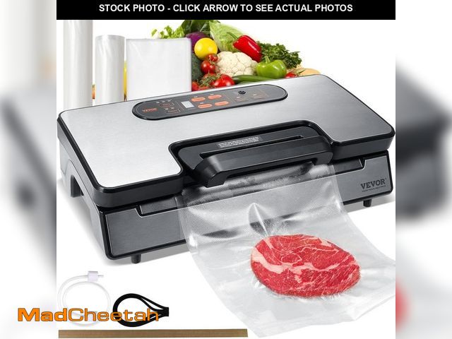 Lot 74-14254736 - VEVOR Vacuum Sealer Machine 90 Kpa 130-Watt Powerful Dual Pump and Dual Sealing Dry and Moist Food V...