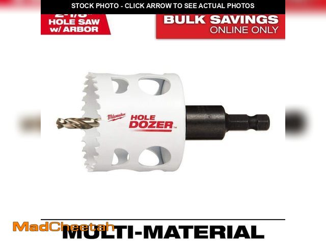 Lot 74-13799133 - Milwaukee 2-1/8 in. Hole Dozer Bi-Metal Hole Saw with 3/8 in. Arbor &amp; Pilot Bit - UNUSED