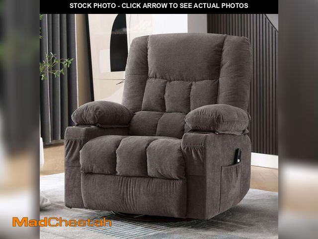 Lot 74-13775853 - JONPONY Power Swivel Recliner Chair with Rocking Function for Adults, Oversized Rocker Recliner Sing...