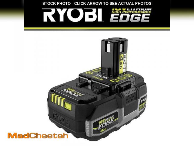 Lot 74-11826675 - RYOBI ONE+ 18V 4.0 Ah Lithium-Ion HIGH PERFORMANCE EDGE Battery - USED