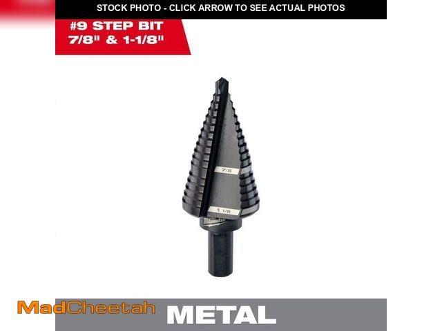 Lot 74-14410952 - Milwaukee 7/8 in. - 1-1/8 in. #9 Black Oxide Step Drill Bit (2-Steps) - UNUSED
