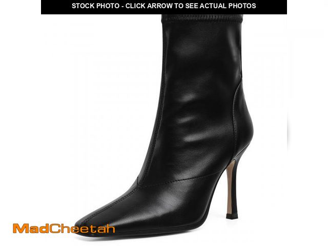Lot 74-11555172 - Phefarer Ankle Boots For Women Sexy Stiletto Fashion Faux Leather High Heels Square Toe Winter Fall ...