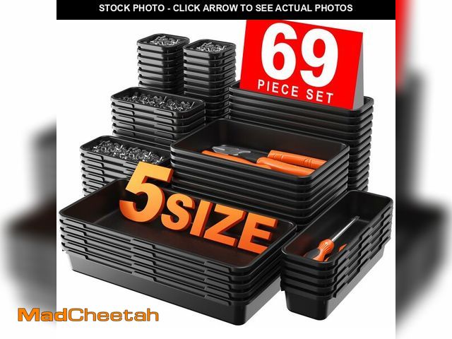 Lot 74-13956548 - Ã£â¬ÂMore Larger SizeÃ£â¬âA-LUGEIÃ£â¬Â69 PCS-5 SizeÃ£â¬â Tool Box Organizer Tray Divider S...