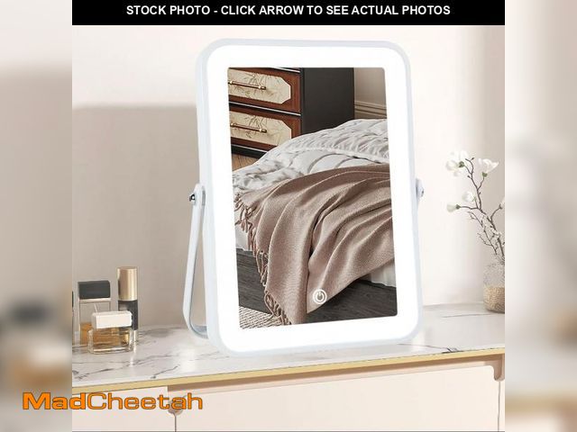 Lot 74-12333944 - *SEE DETAILS* YEKKOPT Rechargeable Vanity Mirror with Lights,Desk Makeup Mirror with Lights,Portable...