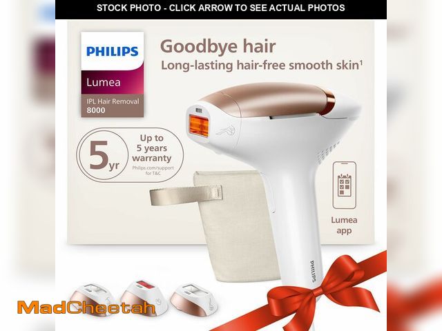 Lot 74-12964311 - Philips Lumea 8000 Series IPL Hair Removal Device - Permanent Visible Hair Reduction Done at Home, S...