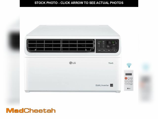 Lot 74-14613905 - LG 8,000 BTU Dual Inverter Smart Window Air Conditioner, 115V, Cools 340 Sq. Ft. for Bedroom, Living...