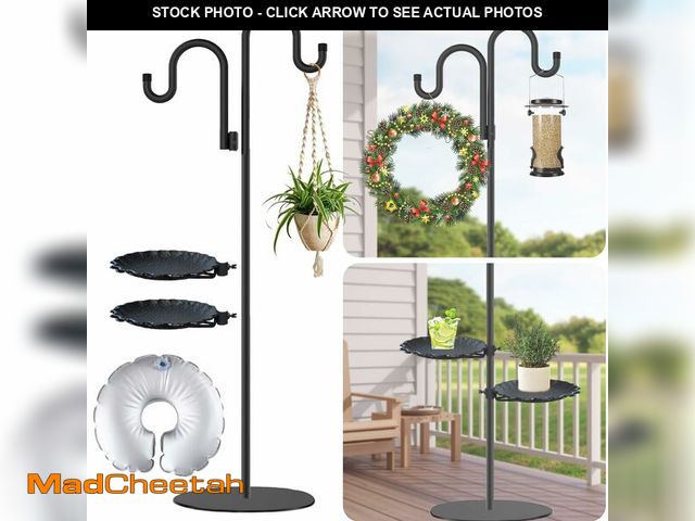 Lot 74-14154242 - Upgraded 74" Shepherd's Hook Stand plantÃ¯Â¼ÅBird FeederÃ¯Â¼ÅWind Chime Hanger Stand, Waterproof M...