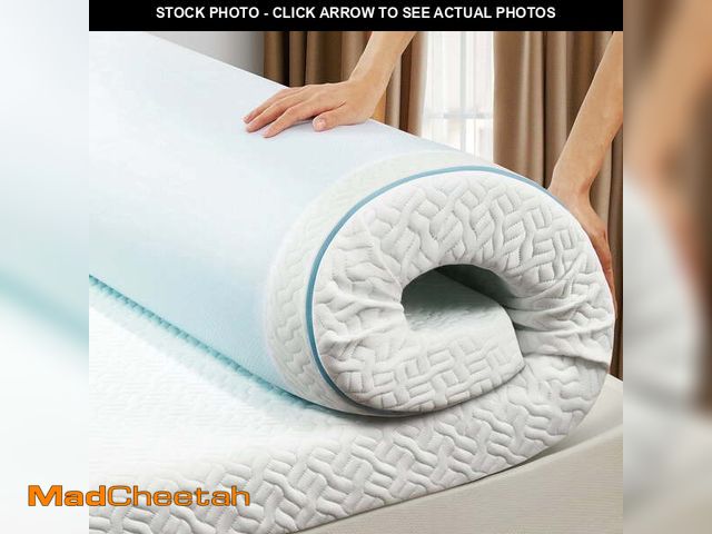 Lot 74-14289183 - 4 inch Gel Memory Foam Mattress Topper with Removable &amp; Washable Cover for Cooling Sleep,Pressur...