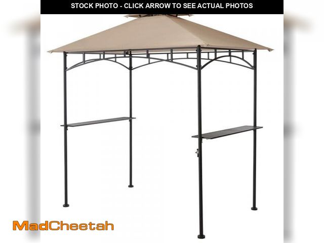 Lot 74-12288988 - Hampton Bay Heathermoore Outdoor Patio 8 ft. x 5 ft. Grill Gazebo - UNUSED